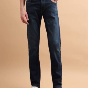 Men Regular Mid Rise Blue Jeans